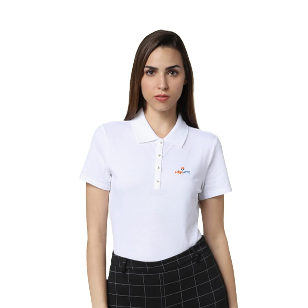 Vero Moda Jacquard Women's Polo T-shirt - White